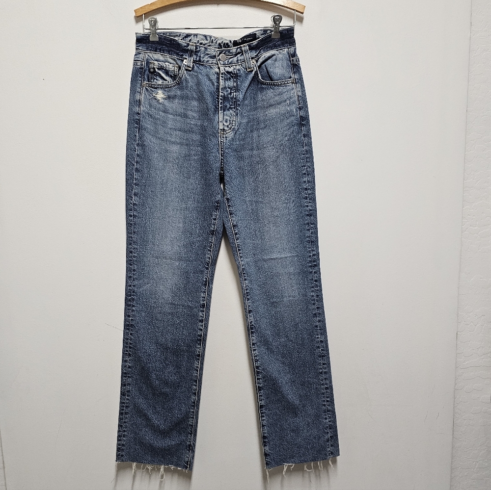 AG Jeans Alexxis Straight High Rise Vintage Raw Hem Women’s Size 27R